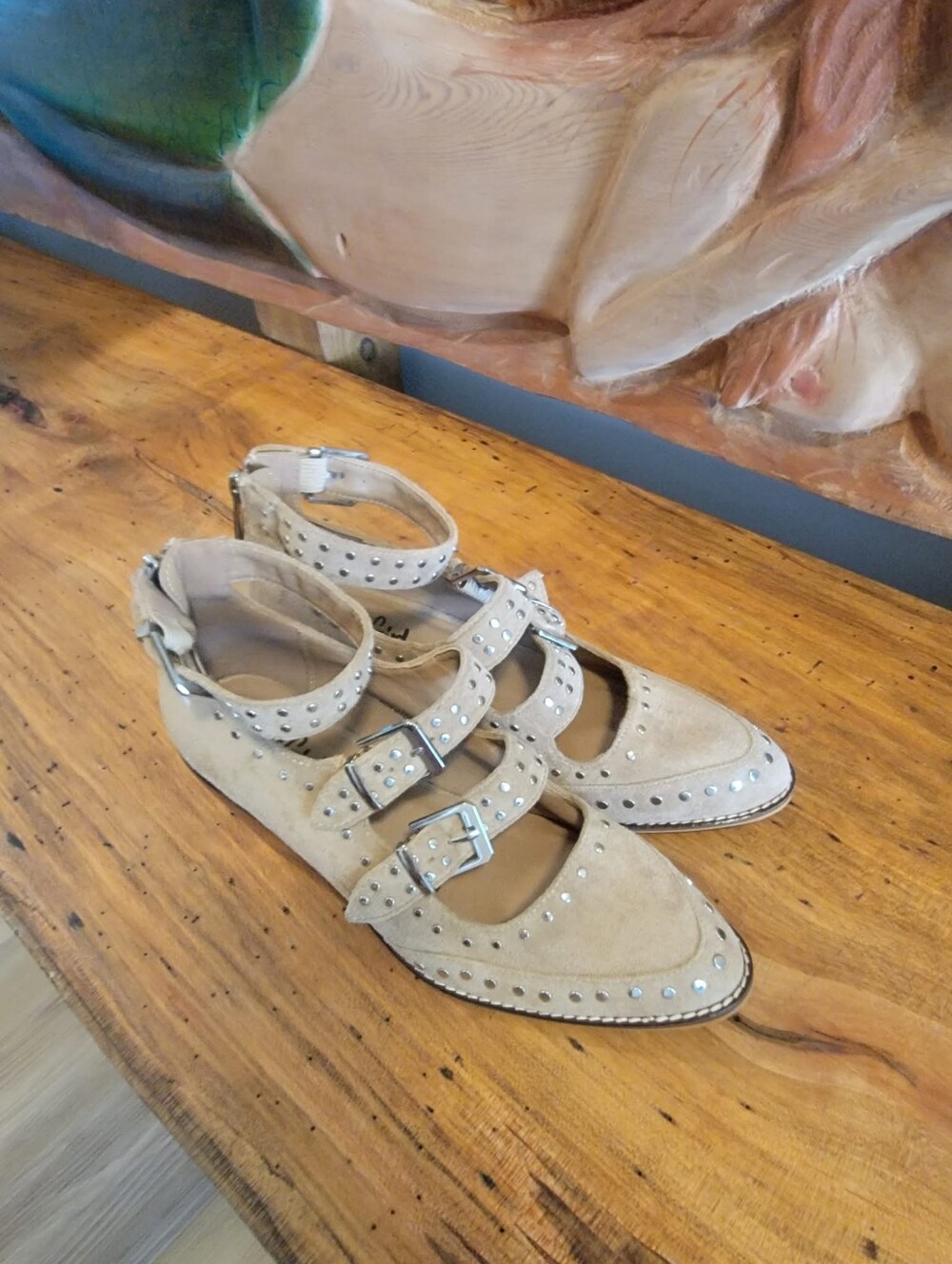 Hey Girl! Size 8 by Corky's Cackle Buckle Triple Strap Faux Leather Mary Jane
